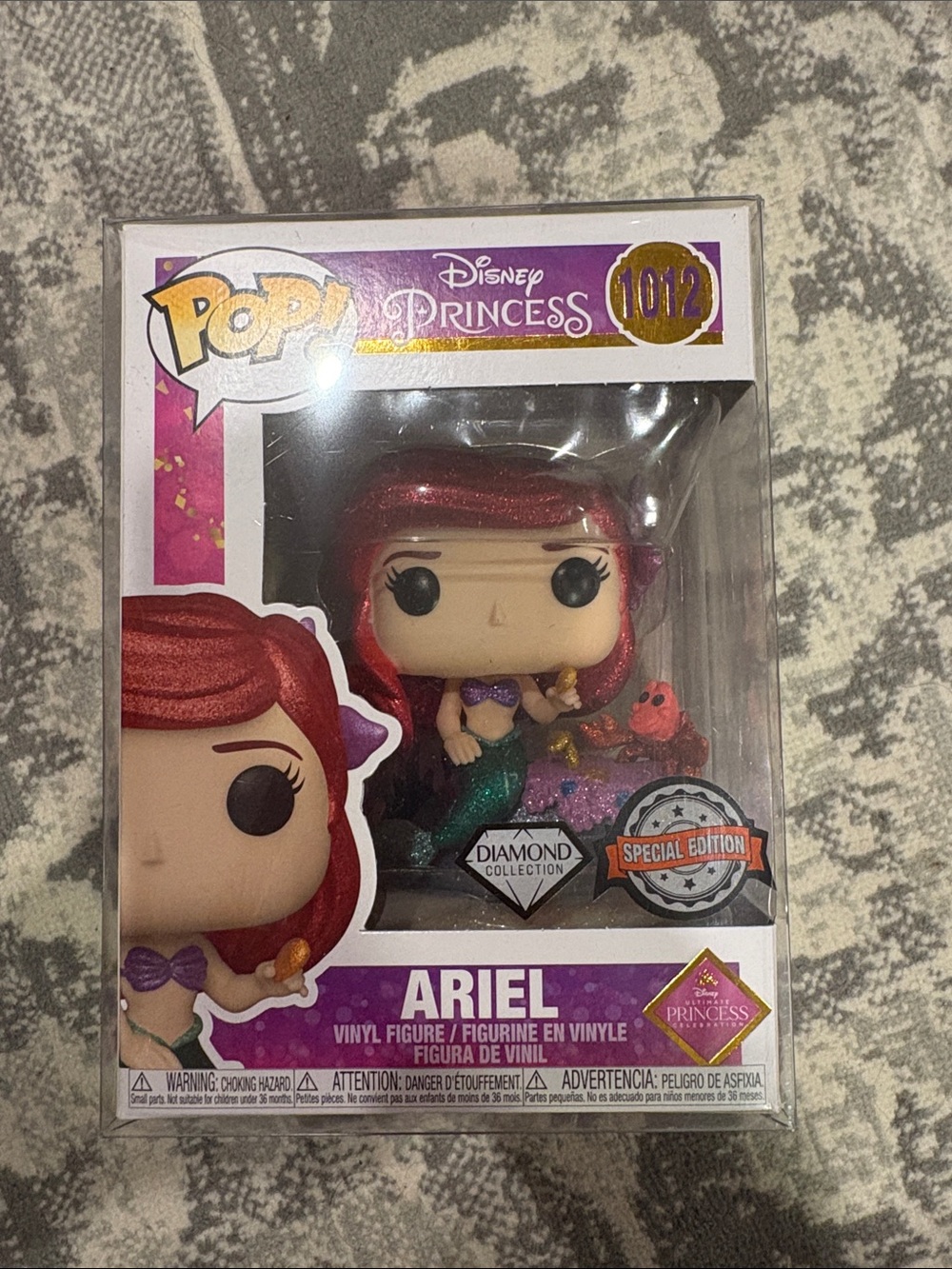 Funko POP! Disney Princess Ariel Vinyl Figure - Red Hair, Green Tail, Purple Top